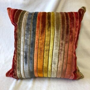 Iosis by Yves Delorme pillow cover colorful stripes made in France 18" square
